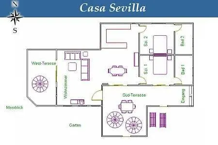 Semesterbostad Casa Sevilla Mit Hellem Wohnbereich Und Terrasse Guía de Isora